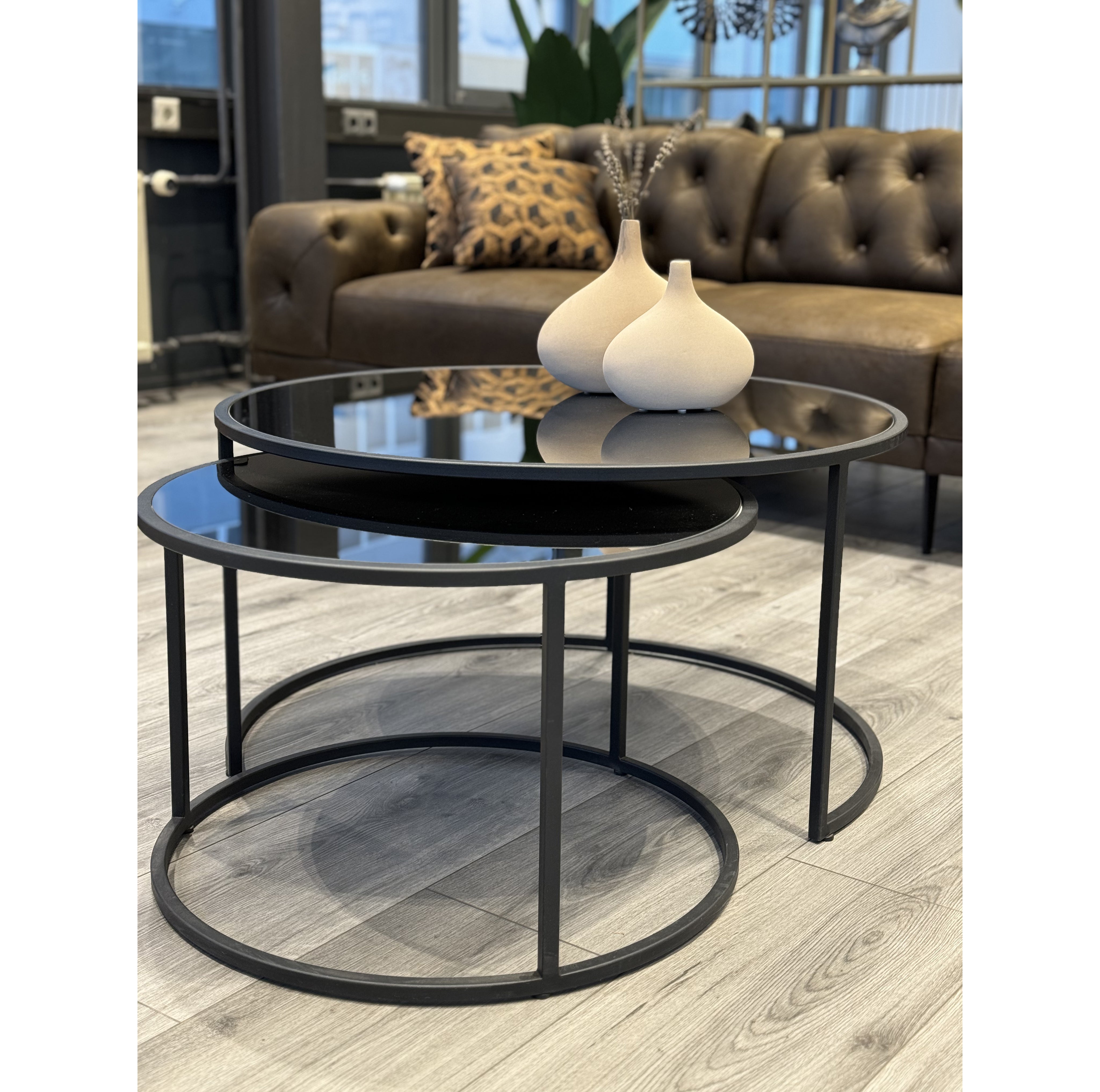 Spiro salontafel set van 2 stuks, marmerprint Spiro salontafel set van 2 stuks, marmerprint