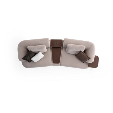Angel 3-Seater Sofa with Side Table, Beige