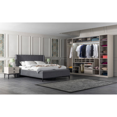 Ensemble de chambre à coucher Defne entièrement recouvert de verre 