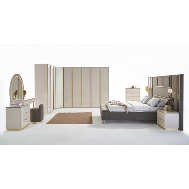 Cappadocia Corner Wardrobe with white door 247x347 cm