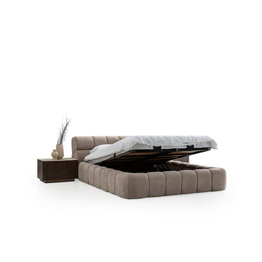 Curvy Bedframe met Opbergruimte en Hoofdbord (160 cm)